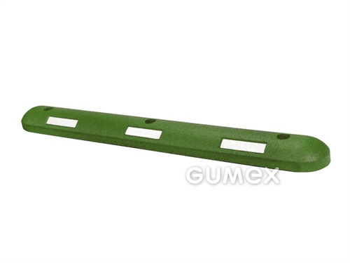 ELASTON-ELTEC elastický dělící retardér s bílou reflexní páskou, tloušťka 60mm, 1000x120mm, recyklovaná pryž, zelená